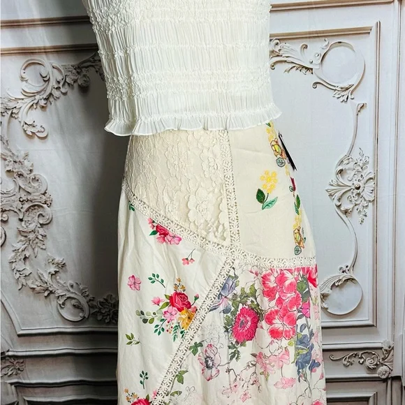 Reba Cream Floral Maxi Skirt - Picture 7 of 12